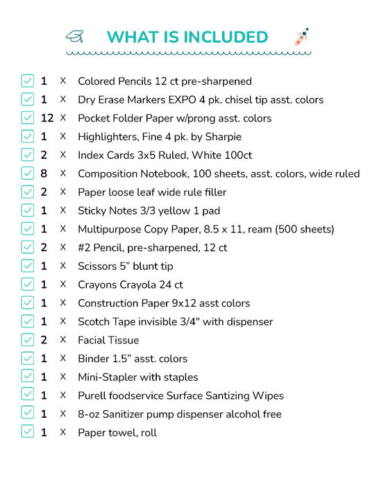 North Broward Academy of Excellence - Fifth Grade Supply Kit