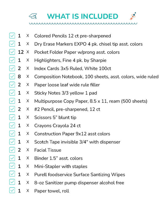 Summerville Preparatory Academy - Fifth Grade Supply Kit