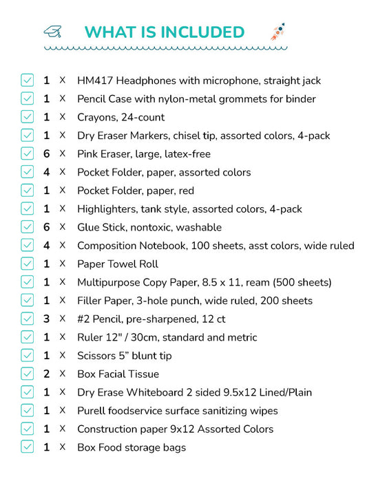 Summerville Preparatory Academy - Second Grade Supply Kit (Last Name A-M)