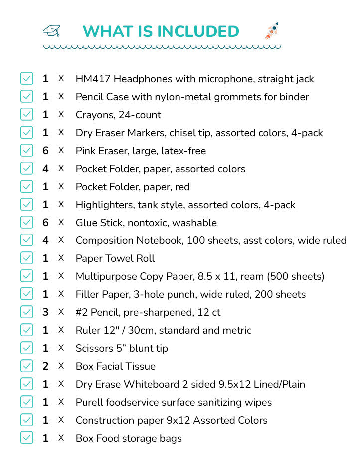 Summerville Preparatory Academy - Second Grade Supply Kit (Last Name N-Z)